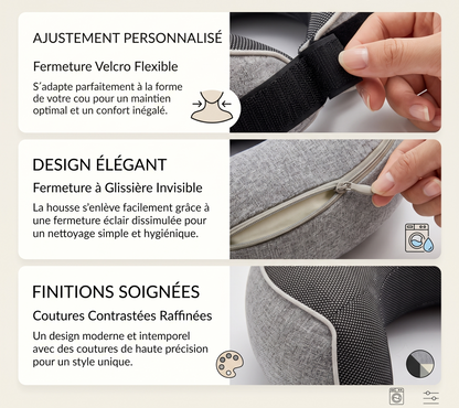 Oreiller de Voyage PhysioRest – Confort & Soutien Cervical